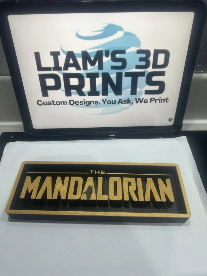 Decorative The Mandalorian logo Sign Display Cinema s 17.5cm L 22cm Star Wars