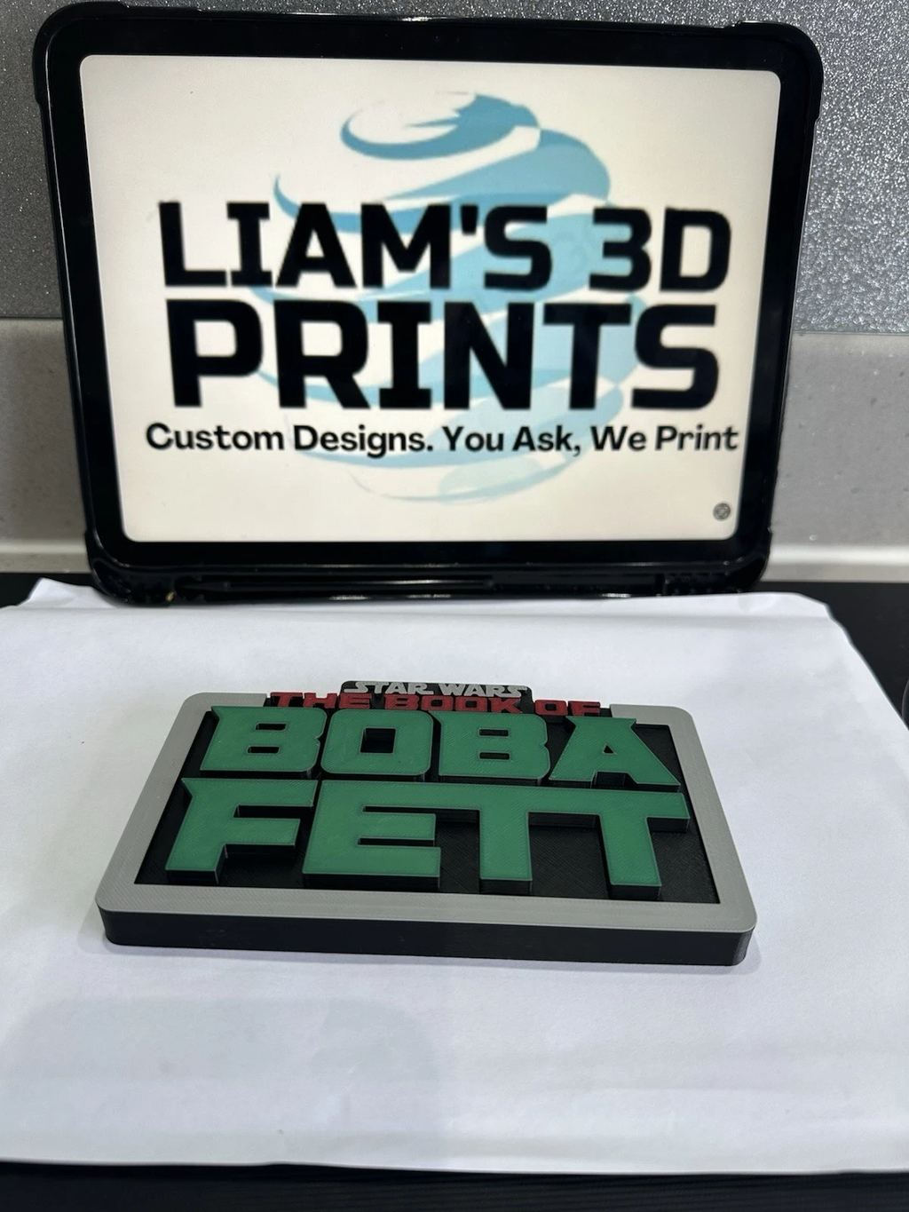 Decorative STAR WARS The Book Of Boba Fett Disney Series Sign logo display pop
