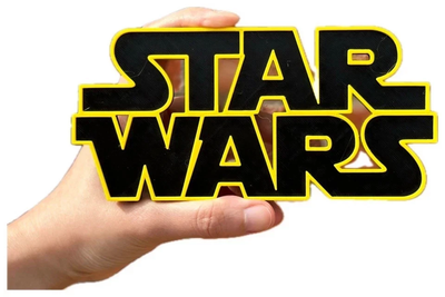 Decorative STAR WARS 2 Sizes Logo Wall Sign Display Film