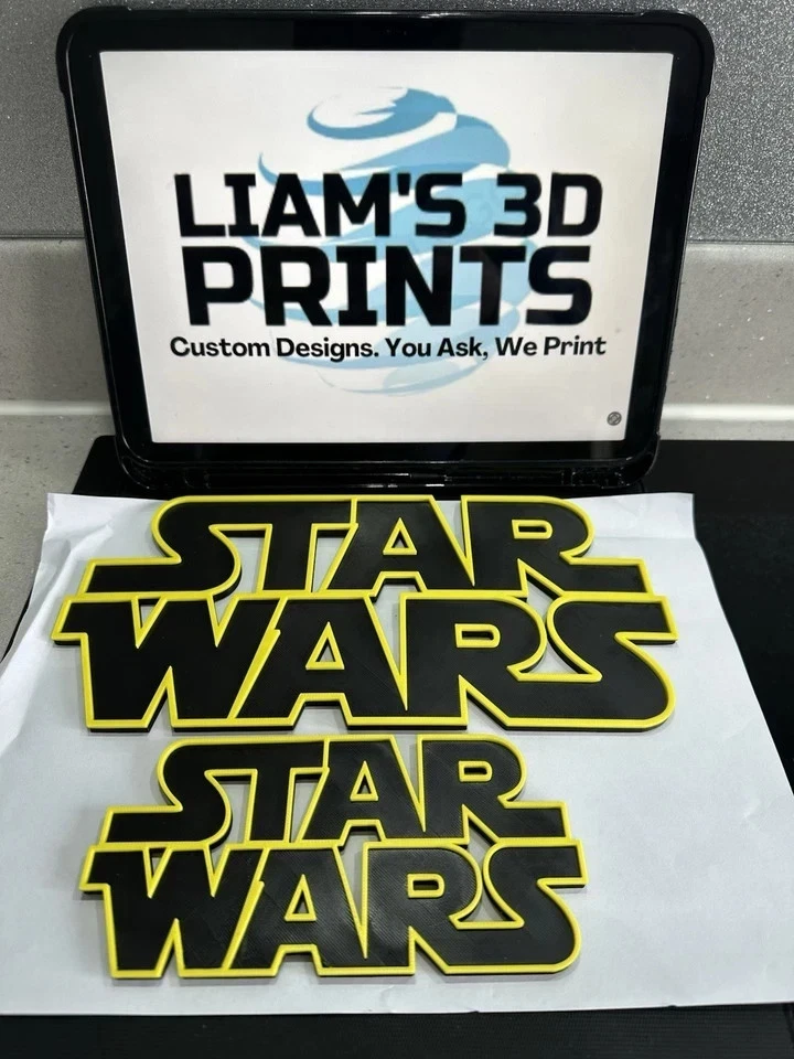 Decorative STAR WARS 2 Sizes Logo Wall Sign Display Film