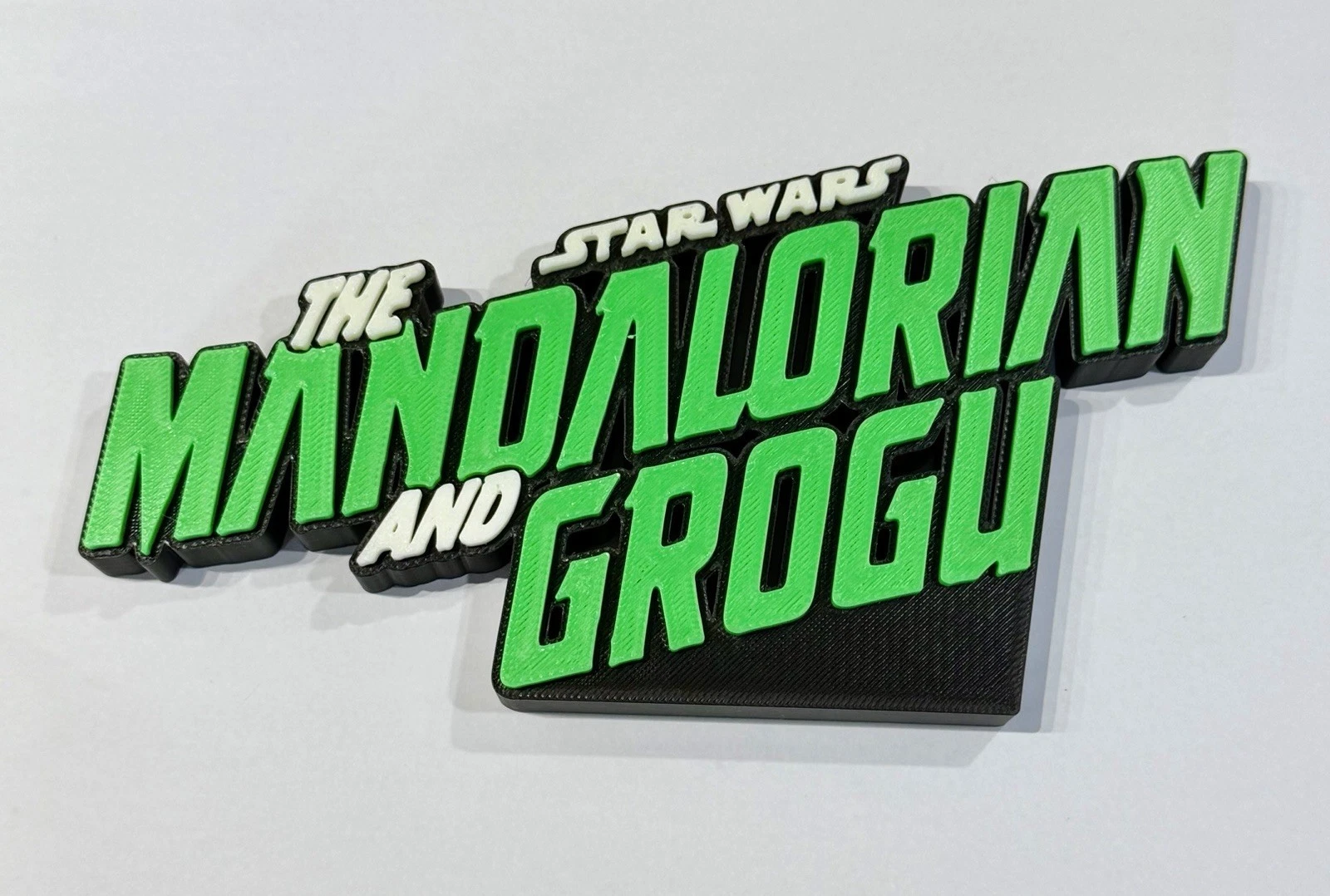 Decorative STAR WARS Mandalorian and Grogu self standing logo pops Sign Disney