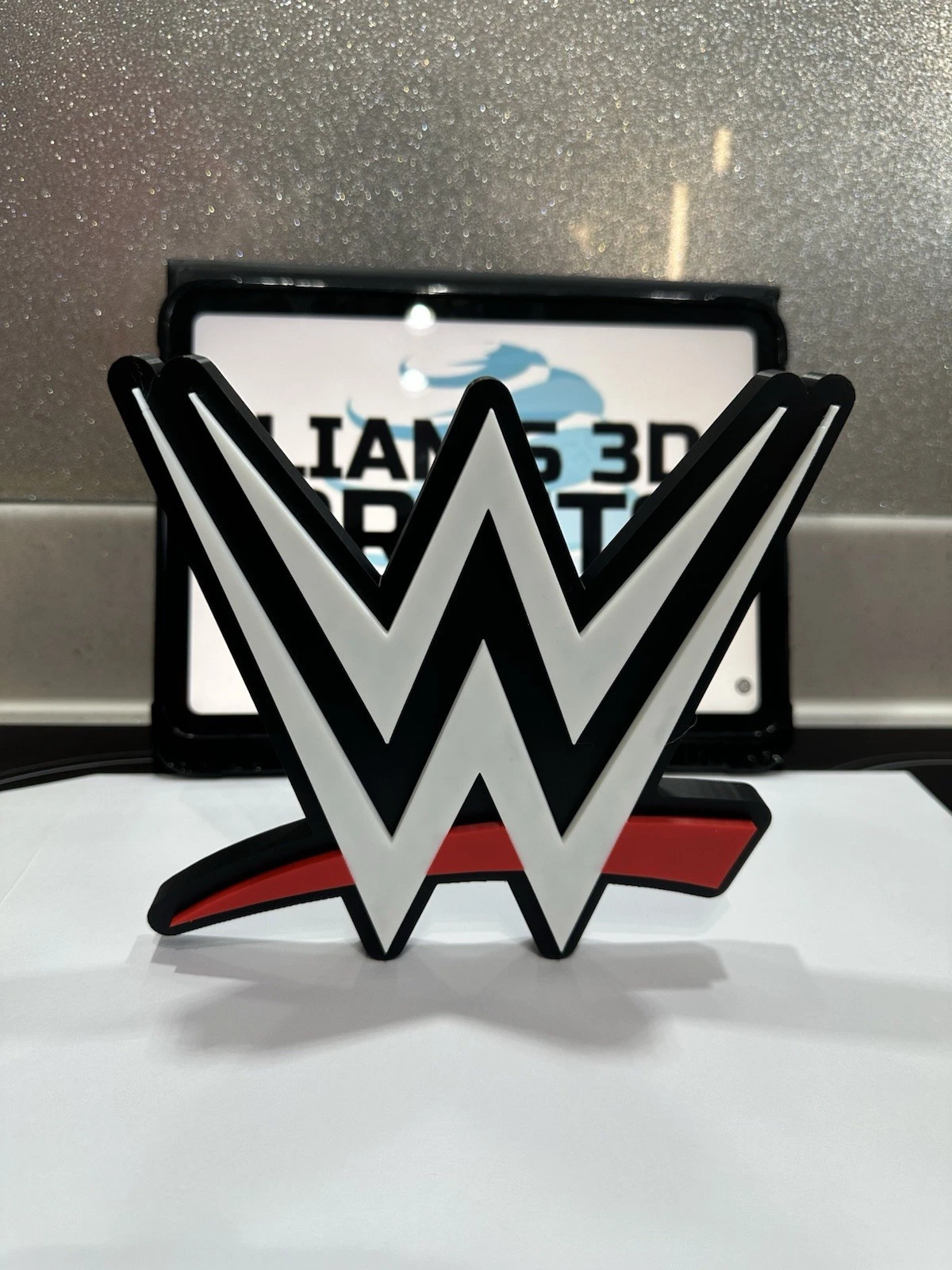 Decorative WWE WWF Logo Room Sign Display Wrestling figure
