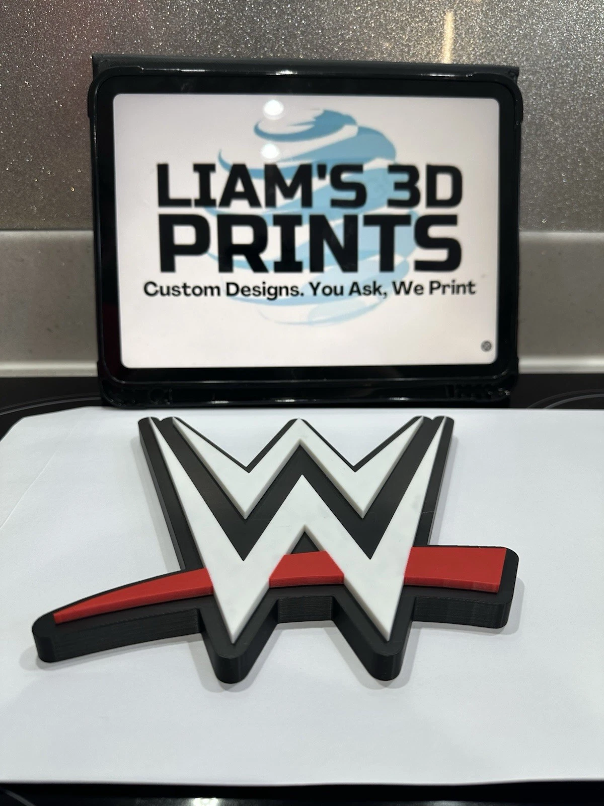Decorative WWE WWF Logo Room Sign Display Wrestling figure