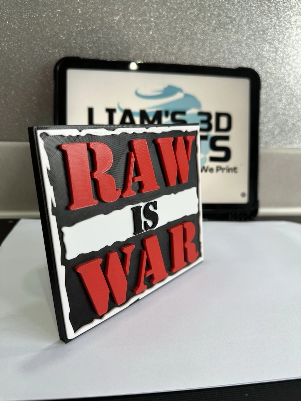Decorative WWE WWF Raw is War Wrestle mania Wall Logo Room Sign Display