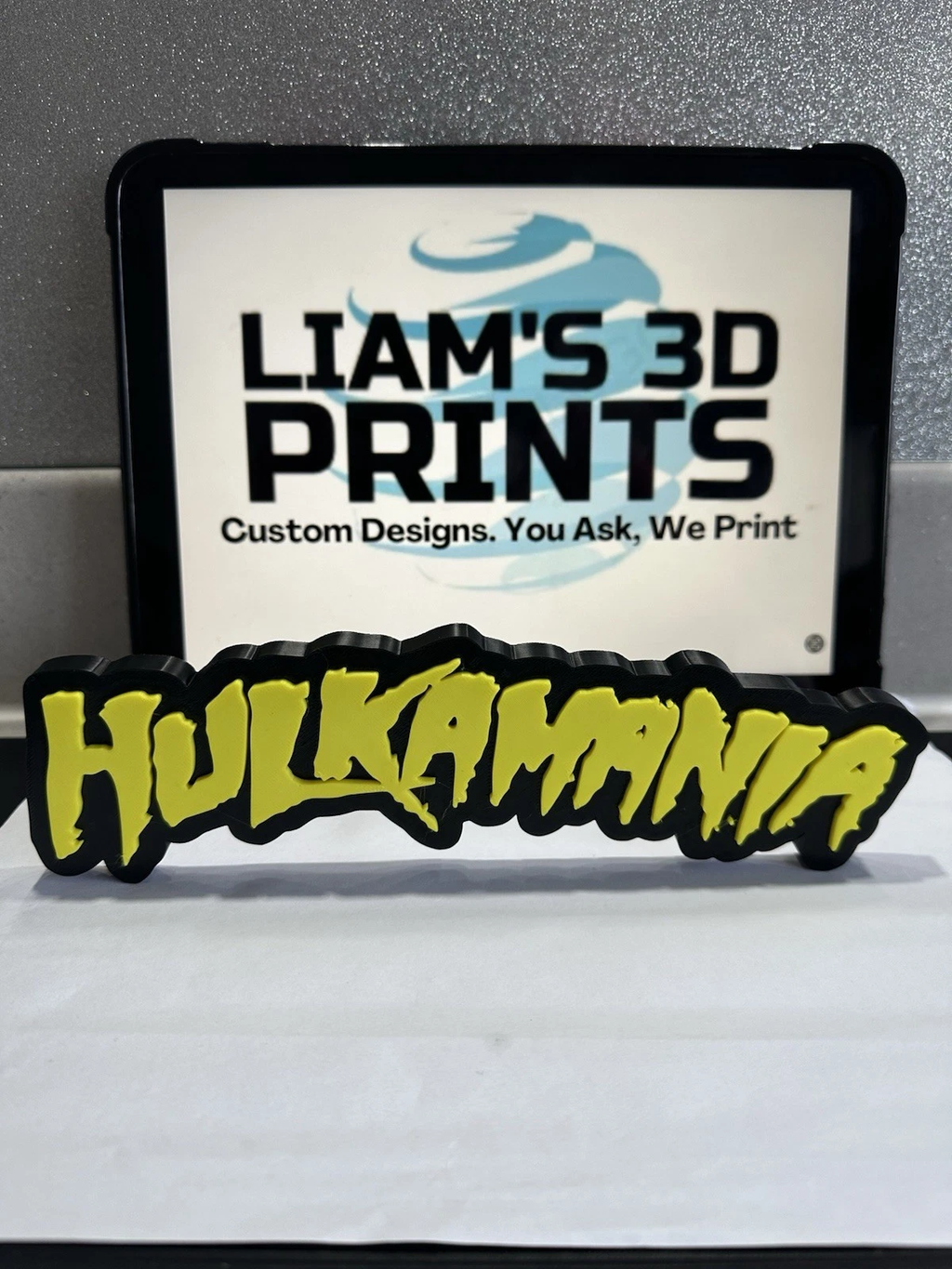 Decorative WWE WWF Hulk Hogan Hulkamania Logo Room Sign Display Wrestling