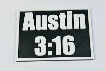 Decorative WWE WWF Austin 3:16 Logo Room Sign Display Wrestling