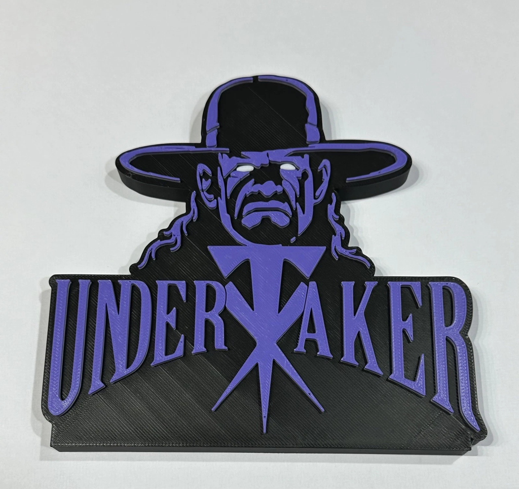 Decorative WWE WWF Undertaker Self Standing Logo Room Sign Display Wrestling
