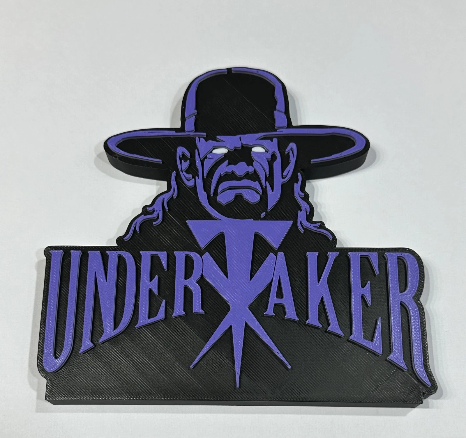 Decorative WWE WWF Undertaker Self Standing Logo Room Sign Display Wrestling