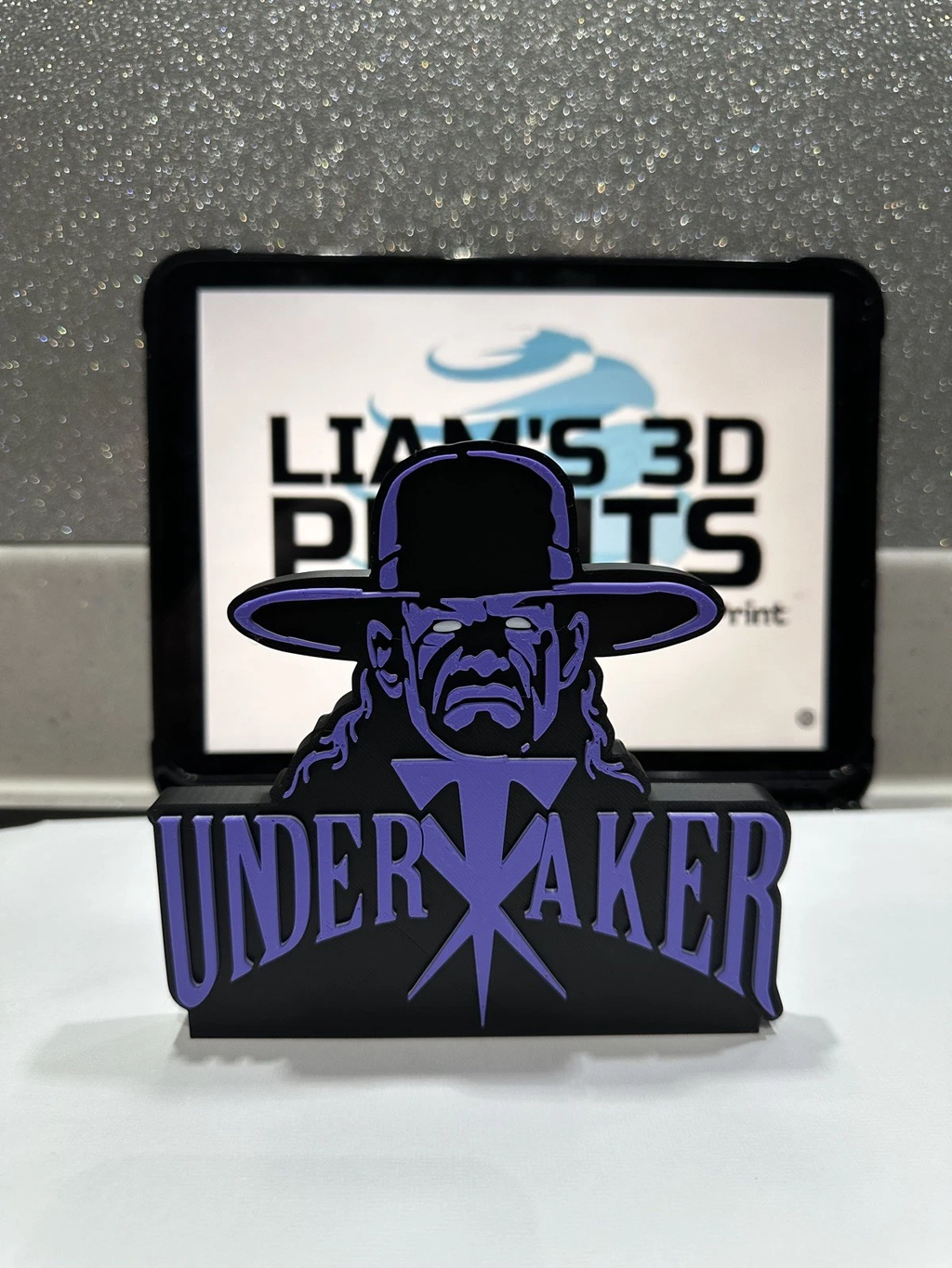 Decorative WWE WWF Undertaker Self Standing Logo Room Sign Display Wrestling