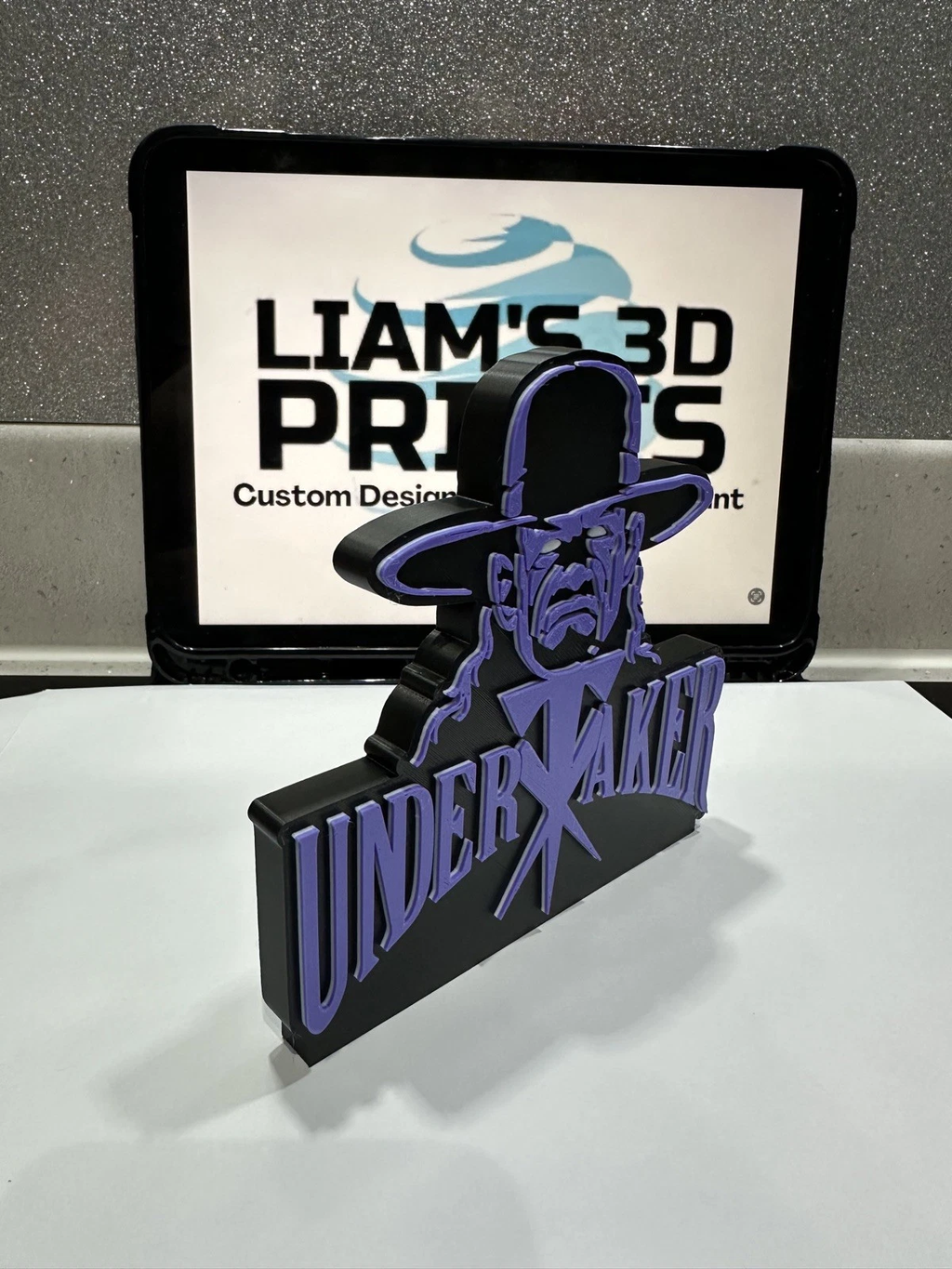 Decorative WWE WWF Undertaker Self Standing Logo Room Sign Display Wrestling