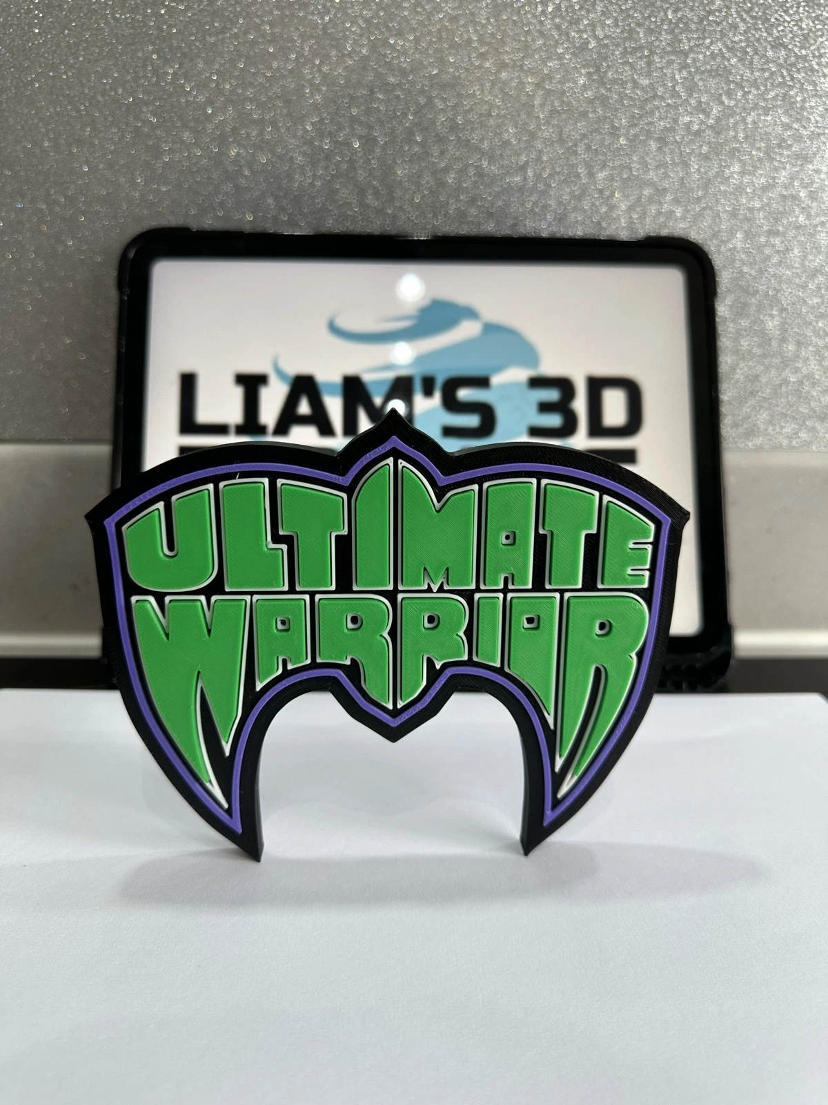 Decorative WWE WWF Ultimate Warrior Logo Room Sign Display Wrestling