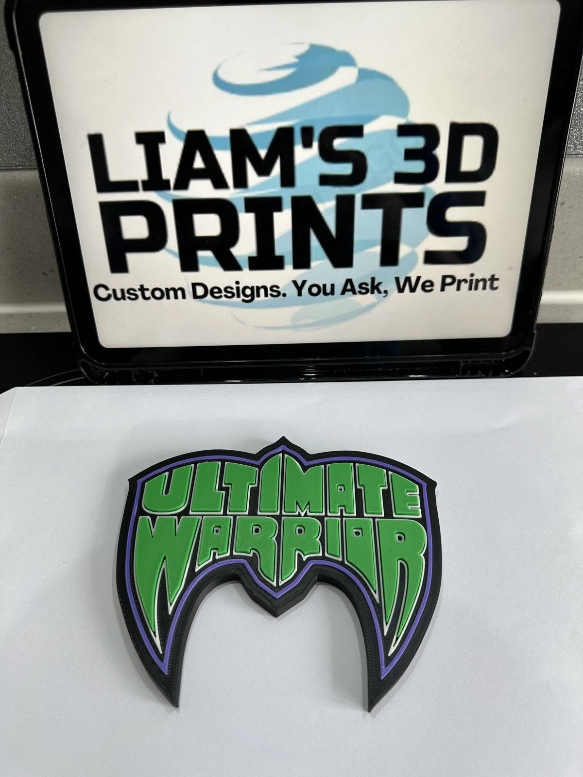 Decorative WWE WWF Ultimate Warrior Logo Room Sign Display Wrestling