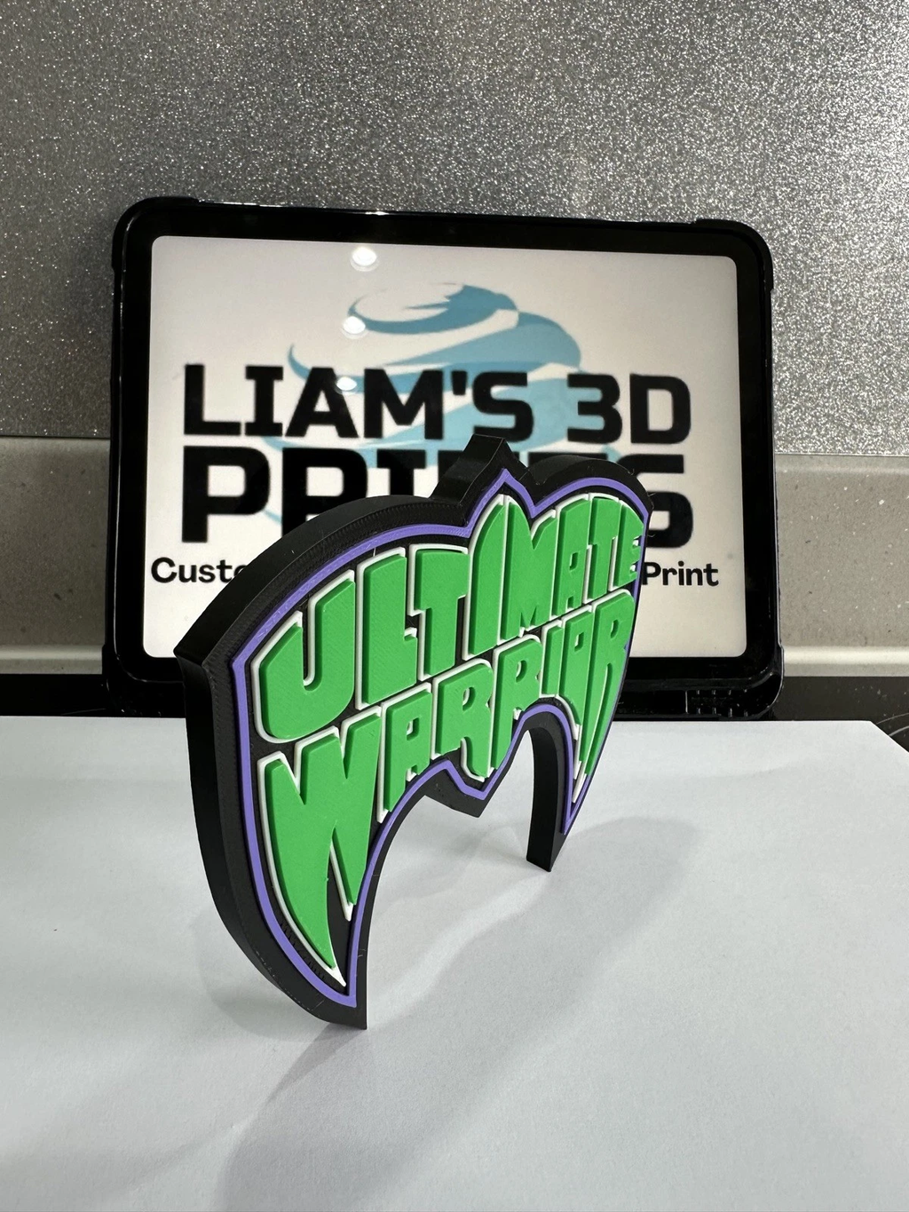Decorative WWE WWF Ultimate Warrior Logo Room Sign Display Wrestling