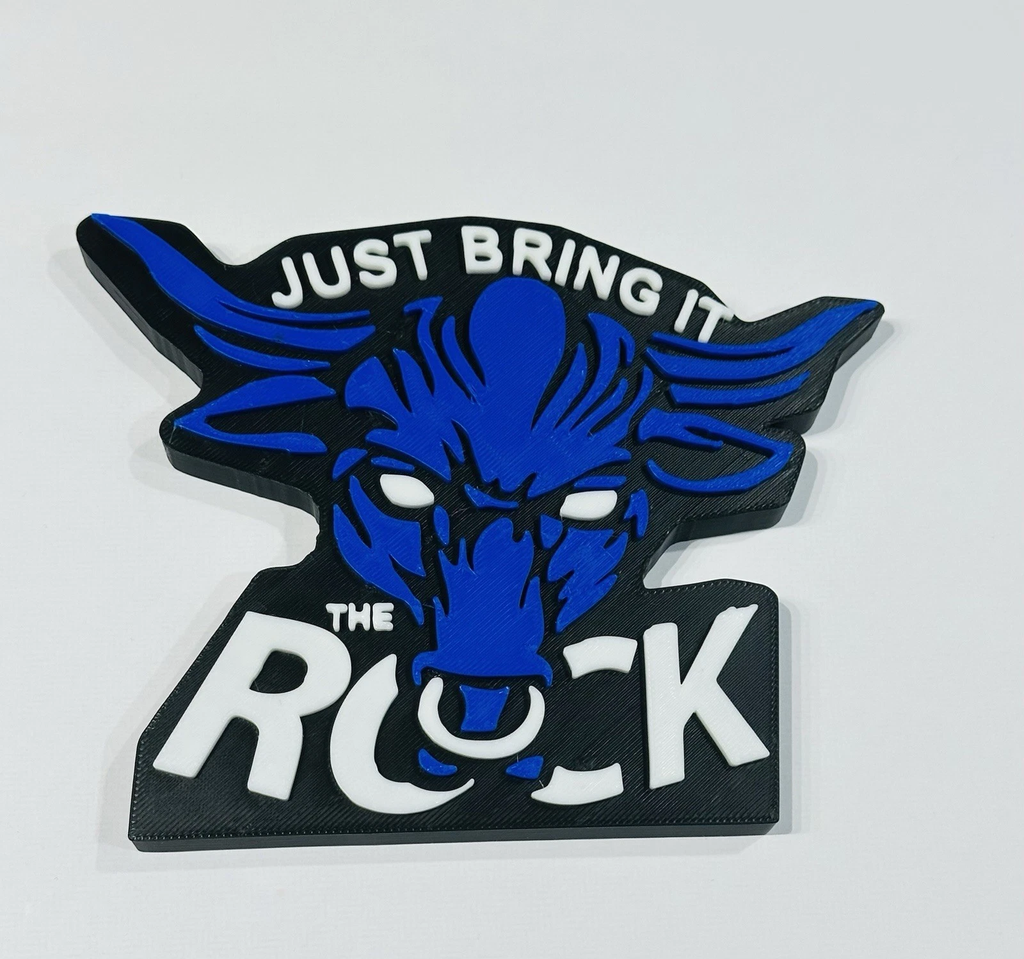 Decorative WWE WWF Just Bring It The Rock Logo Room Sign Display Wrestling