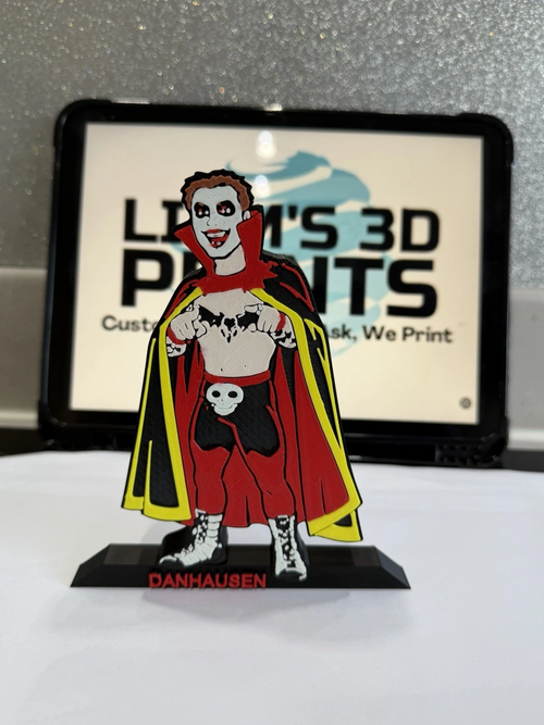 Decorative Danhausen Wrestling Table Stand Room Sign Display Figure