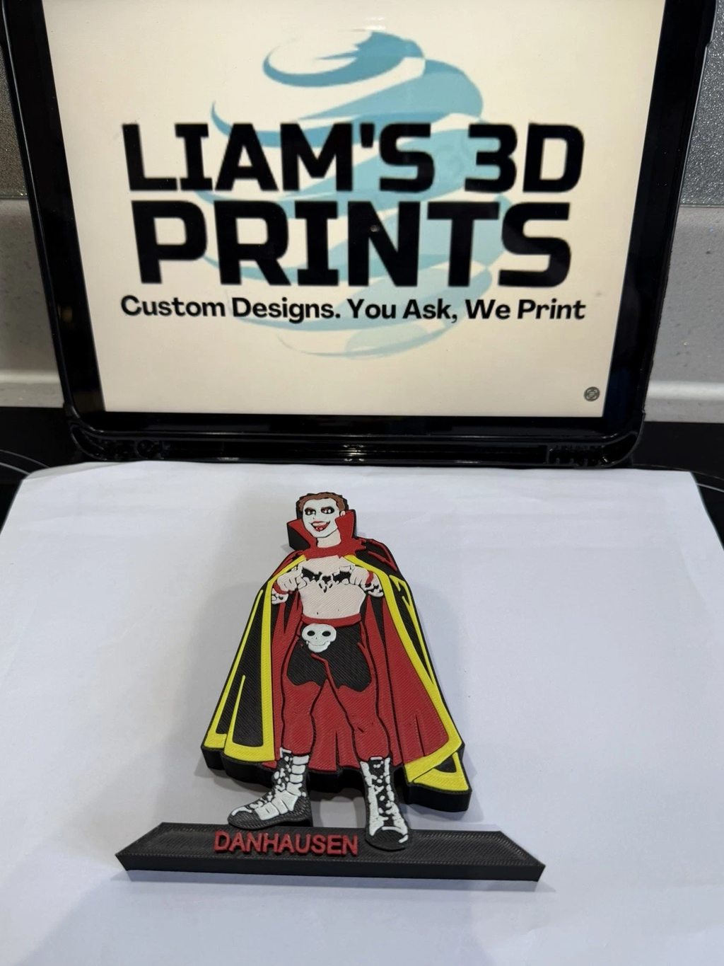 Decorative Danhausen Wrestling Table Stand Room Sign Display Figure