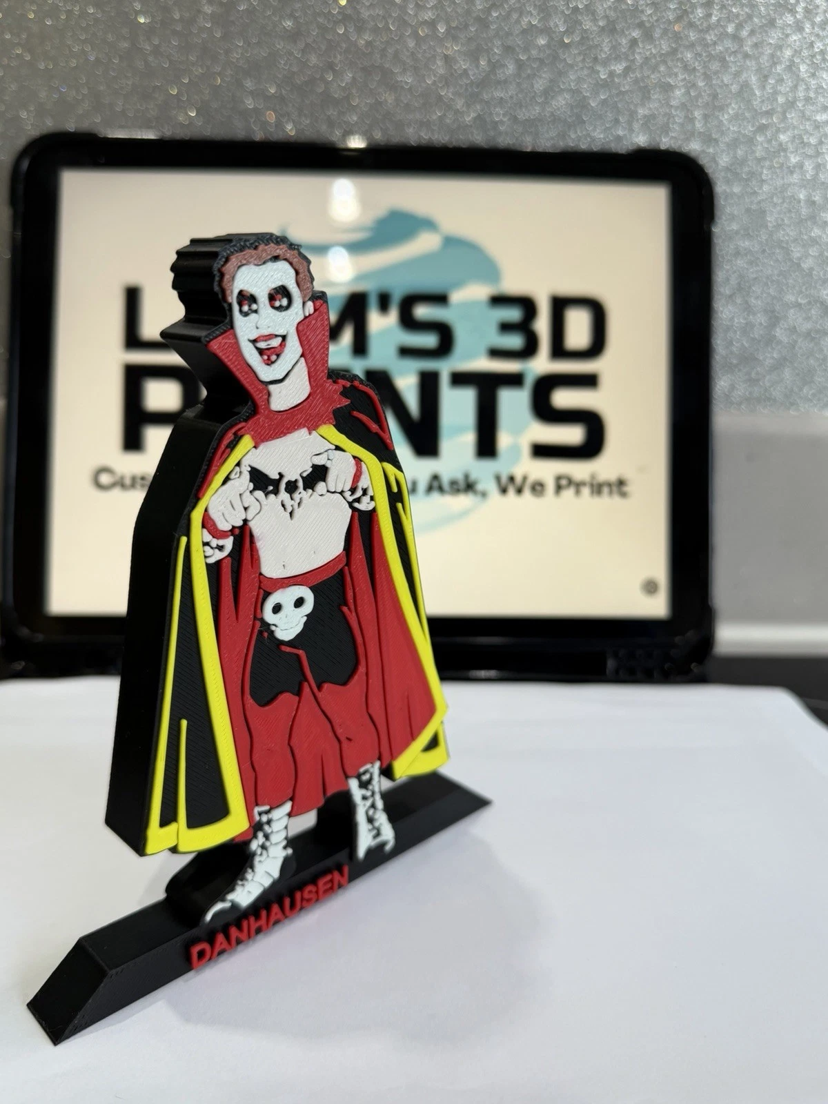 Decorative Danhausen Wrestling Table Stand Room Sign Display Figure