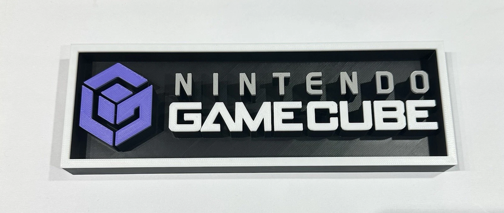 Decorative Nintendo GameCube logo Sign Display Cinema small 17.5cm Large 22cm