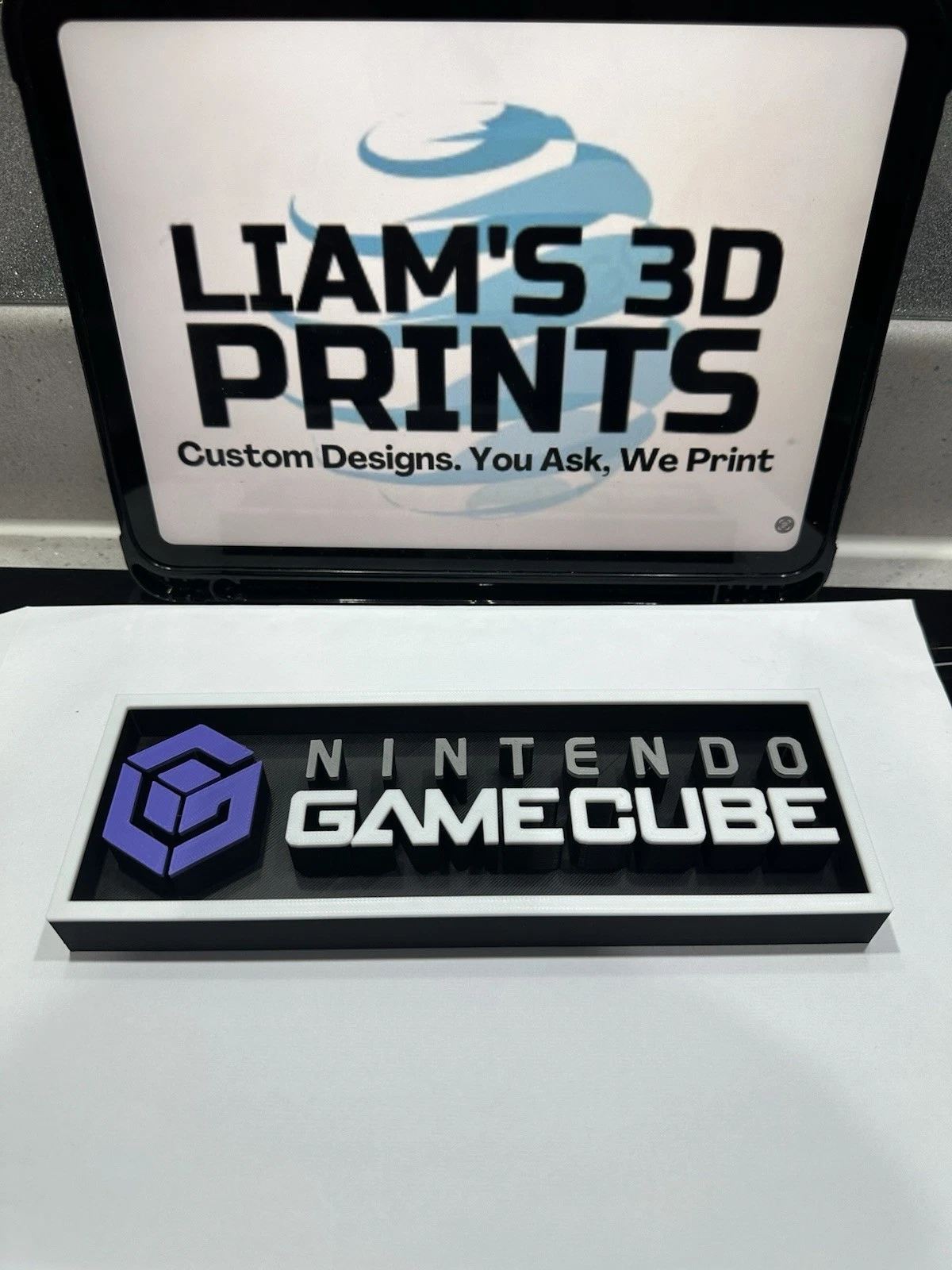 Decorative Nintendo GameCube logo Sign Display Cinema small 17.5cm Large 22cm