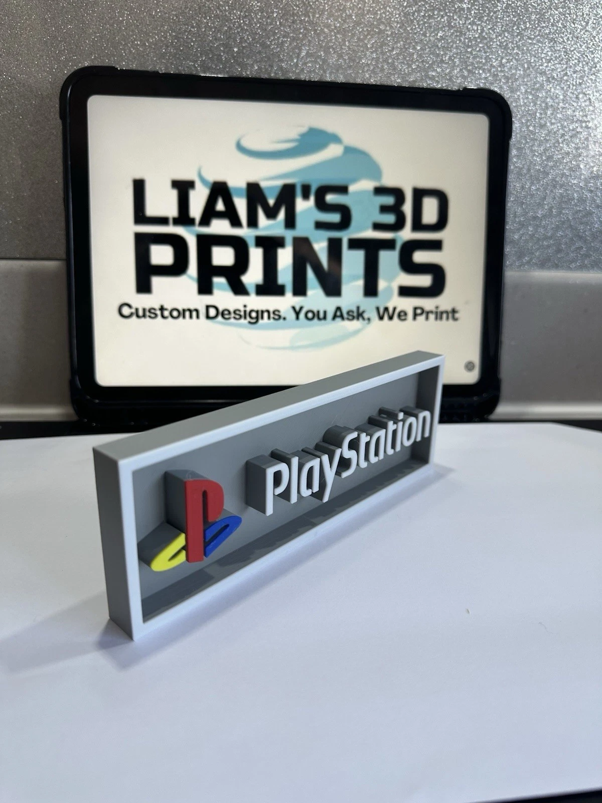 Decorative PlayStation Ps1 Box Sign Shelf Logo Display Sign Gaming 2 Sizes