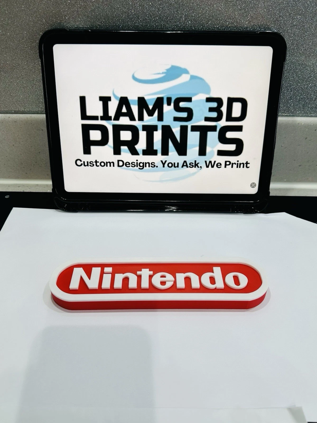 Decorative Nintendo Gaming Self Standing logo Sign Display Pops