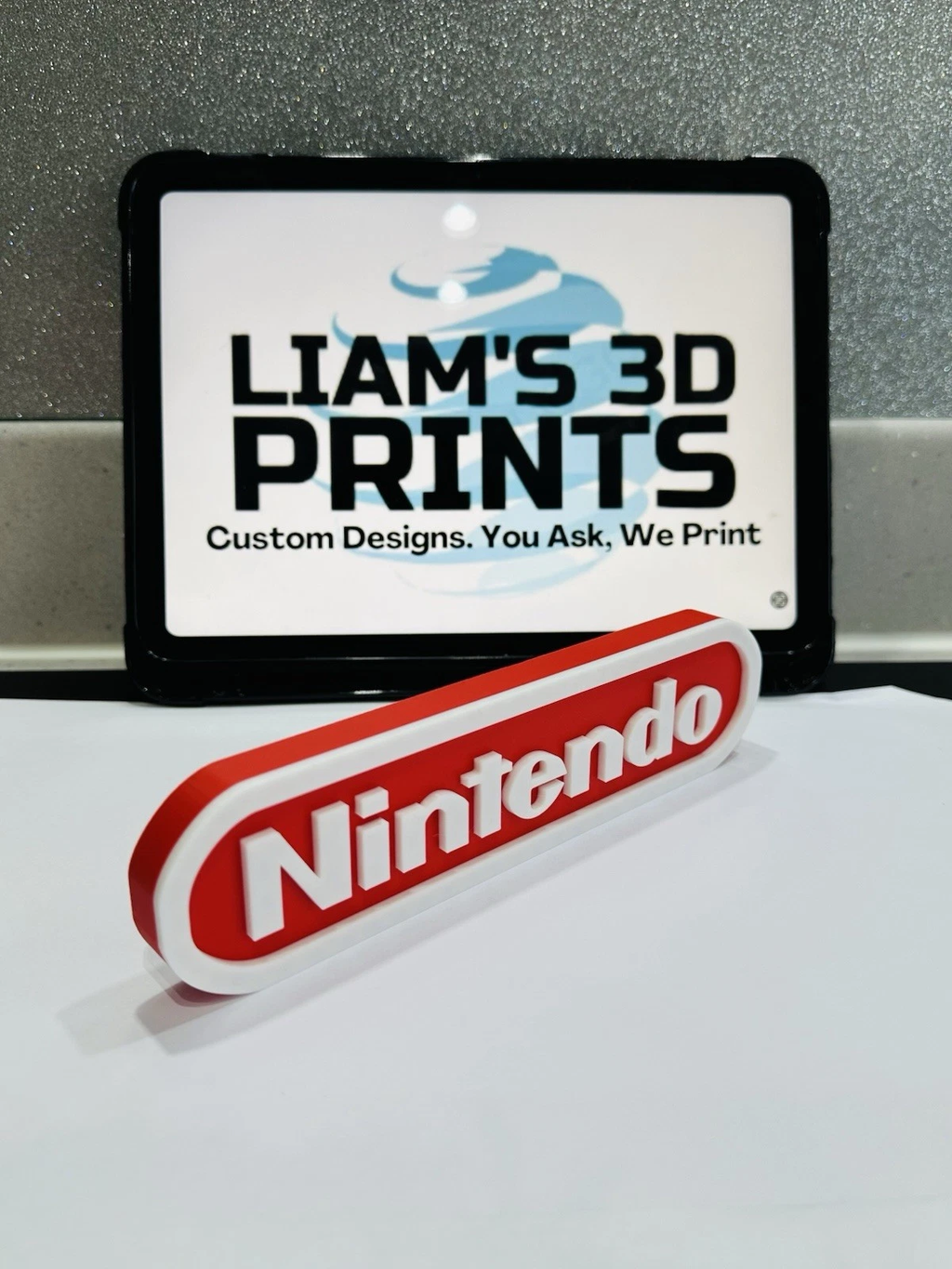 Decorative Nintendo Gaming Self Standing logo Sign Display Pops