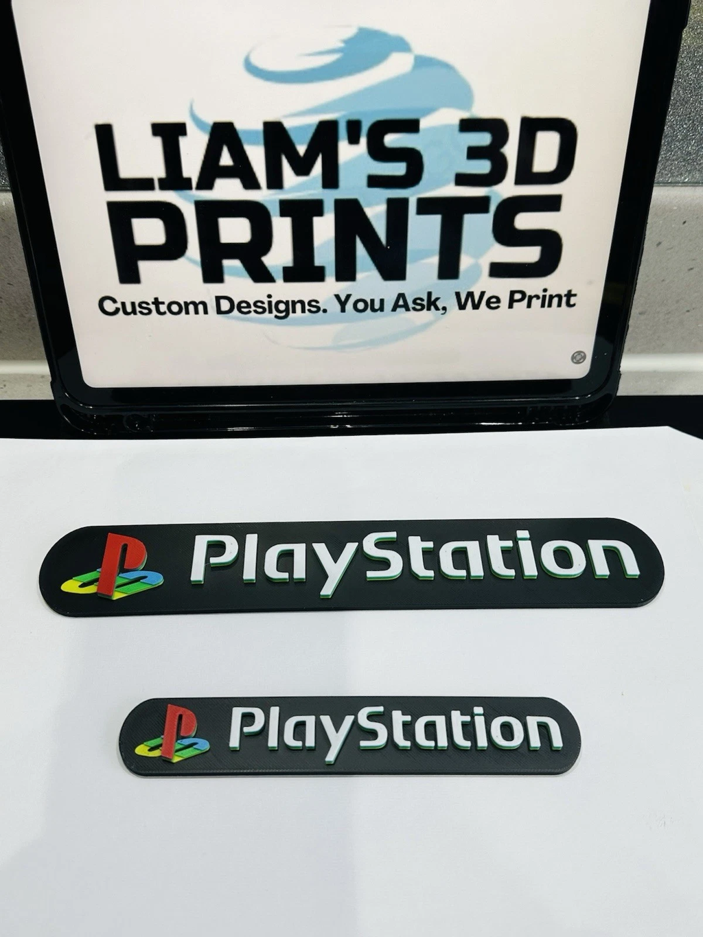 Decorative Sony PlayStation logo Sign Display two sizes small 16cm L 25cm