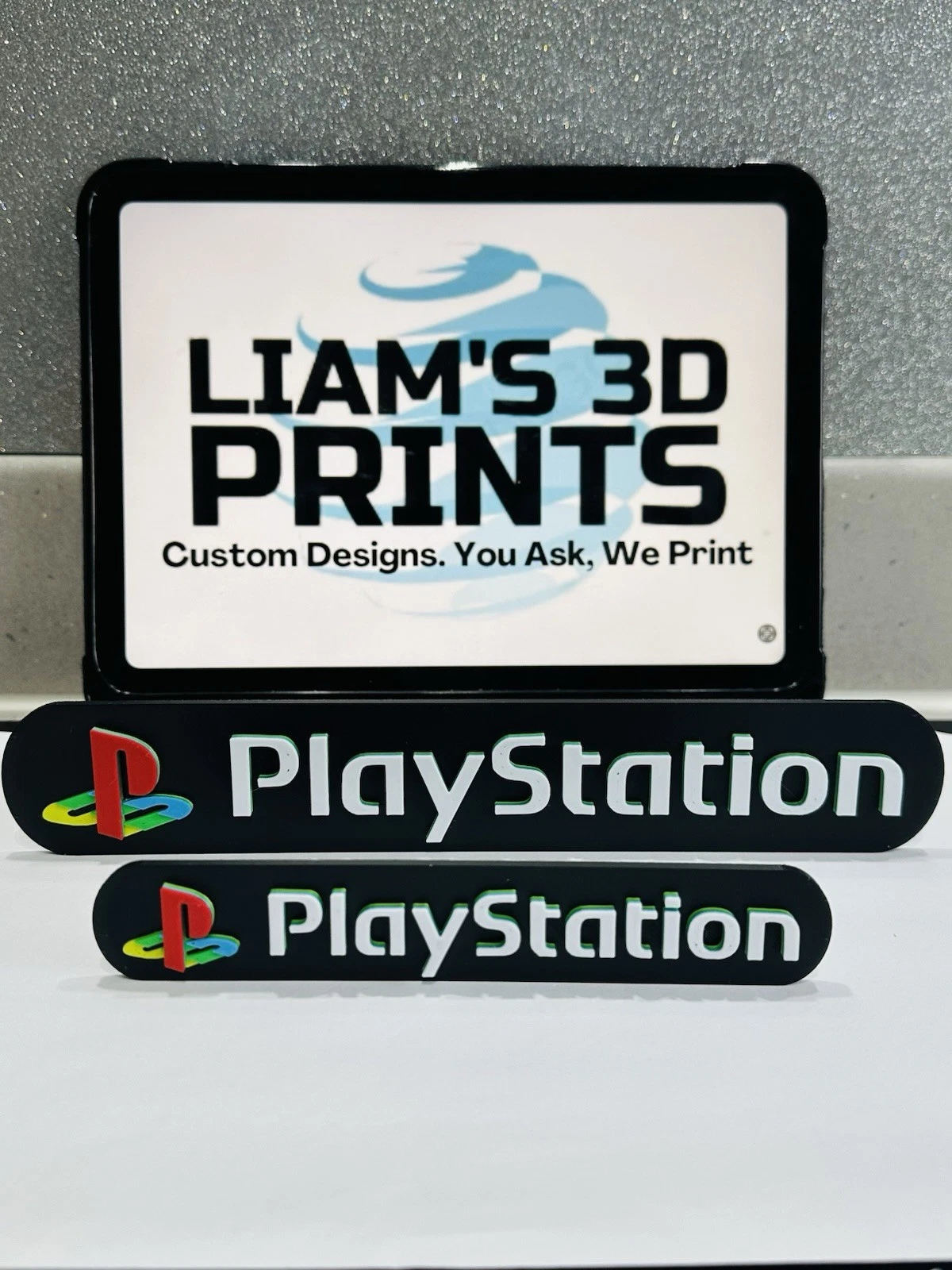 Decorative Sony PlayStation logo Sign Display two sizes small 16cm L 25cm