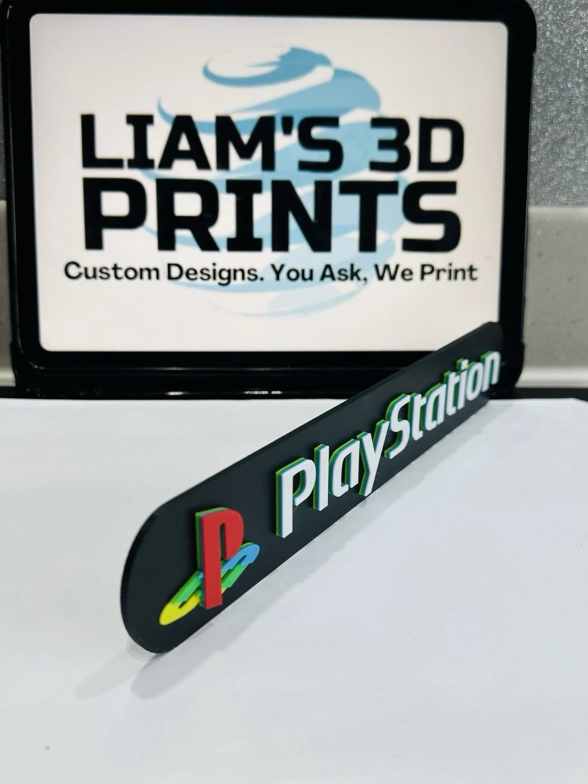 Decorative Sony PlayStation logo Sign Display two sizes small 16cm L 25cm