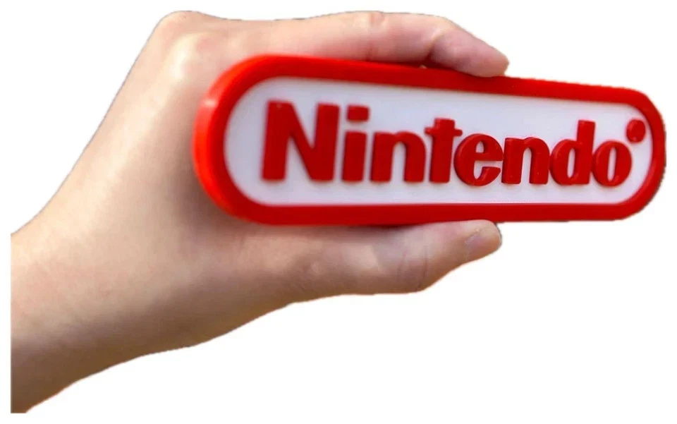 Decorative Nintendo Games Console Retro Logo Wall s16cm L 25cm