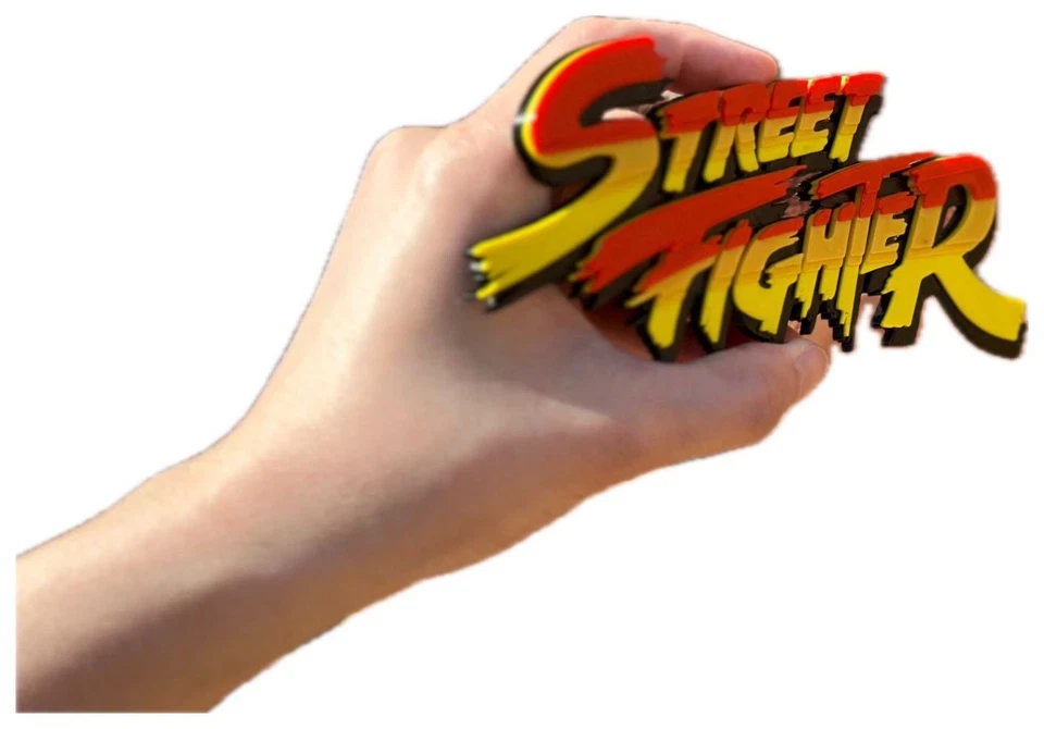 Decorative Street Fighter Logo Character Wall Display 3D Print 2 Sizes