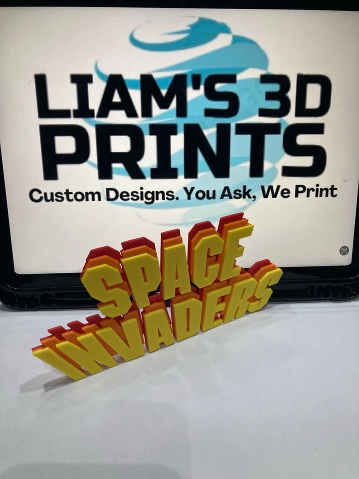 Decorative Space Invaders logo Sign Display two sizes small 16cm Large 25cm