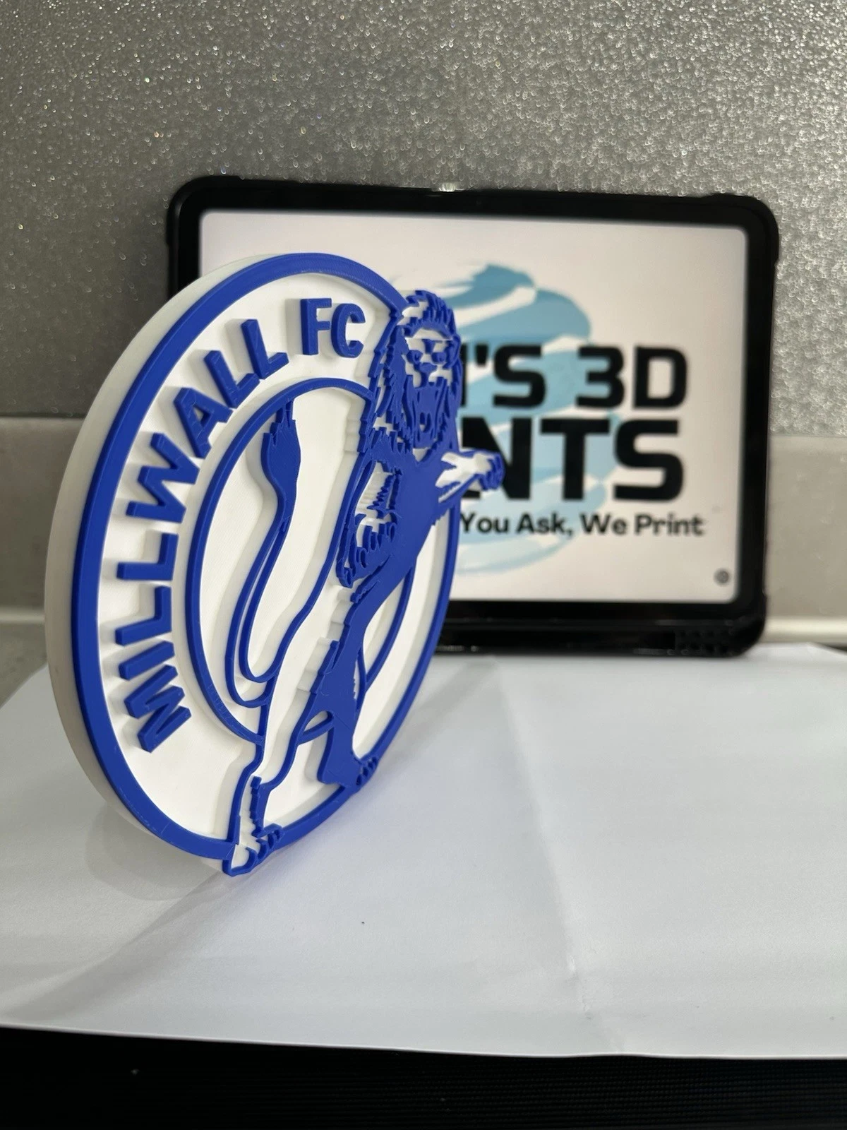 Decorative Millwall FC Football Team Logo Crest Wall Plaque 3D Print