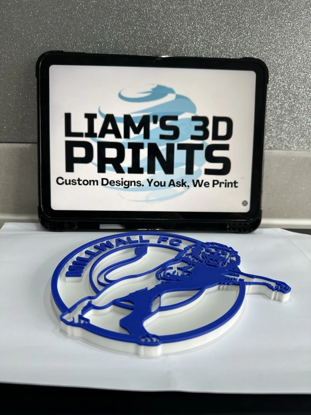 Decorative Millwall FC Football Team Logo Crest Wall Plaque 3D Print