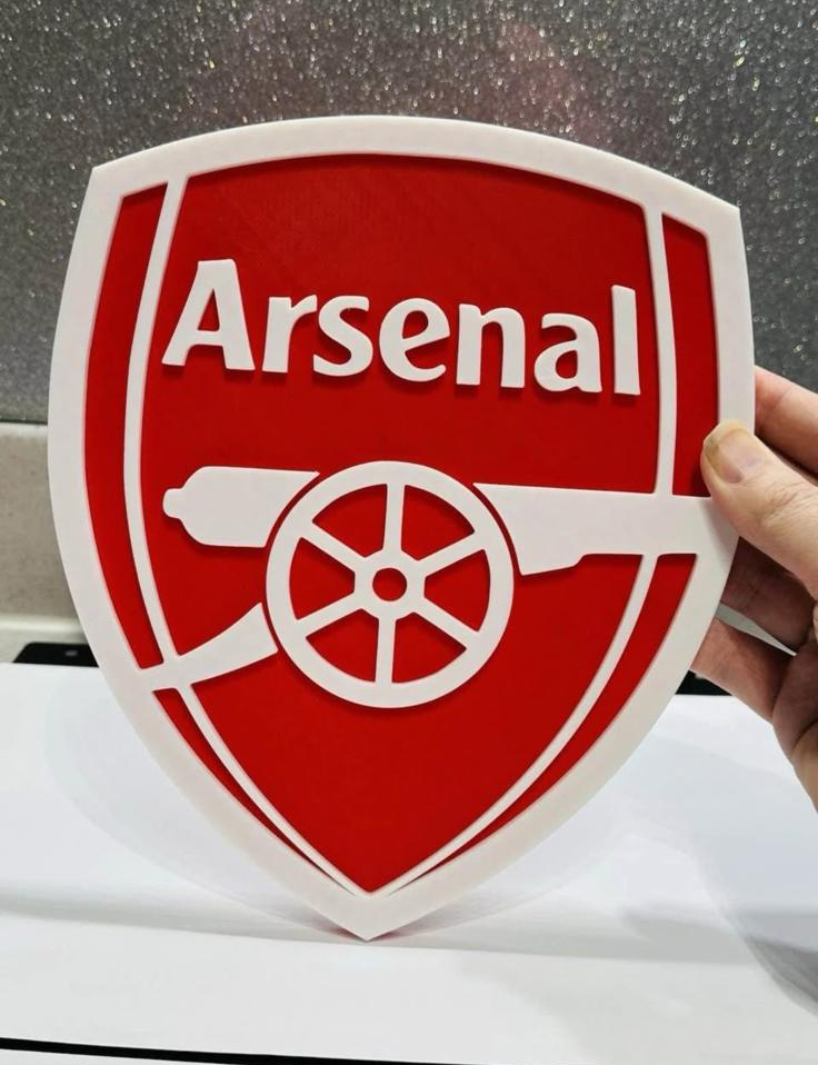 Decorative Arsenal FC Football Team Logo Crest Wall Plaque 3D Print