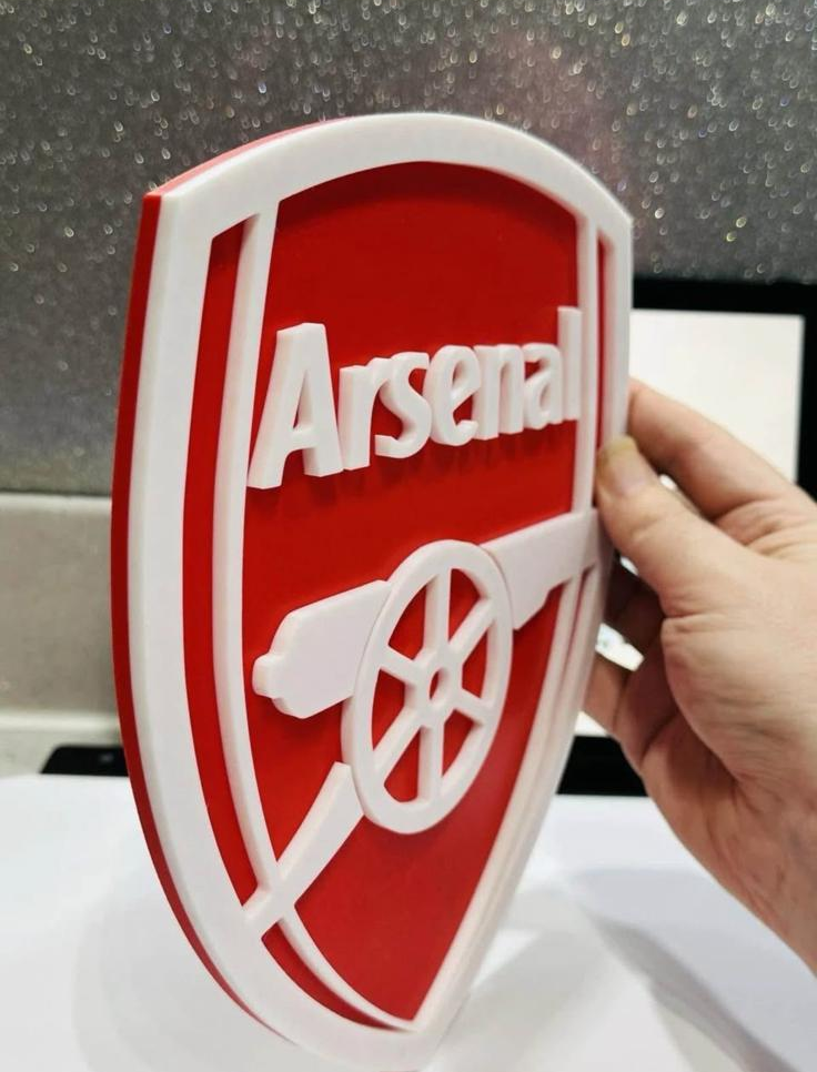 Decorative Arsenal FC Football Team Logo Crest Wall Plaque 3D Print