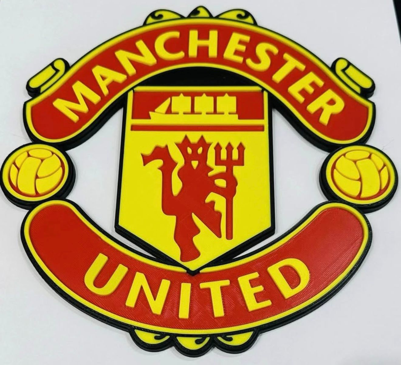 Decorative Manchester United Football Team Logo Crest Wall Plaque 3D Print