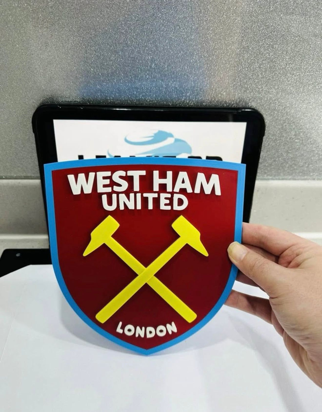 Decorative West Ham United Football Team Logo Crest Wall Plaque 3D Print
