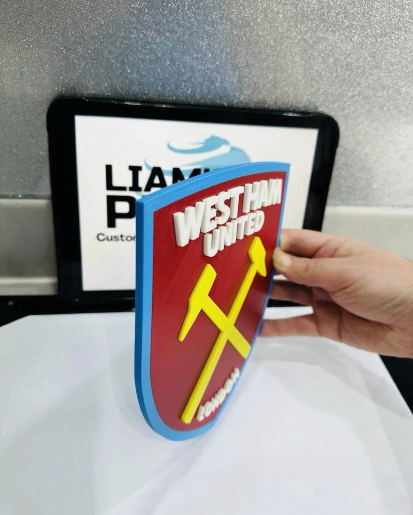 Decorative West Ham United Football Team Logo Crest Wall Plaque 3D Print