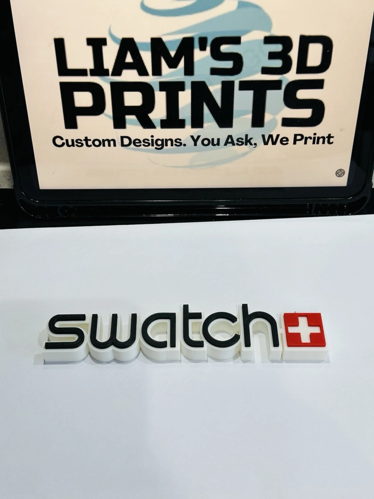Decorative designer Swatch logo Sign Display Watch