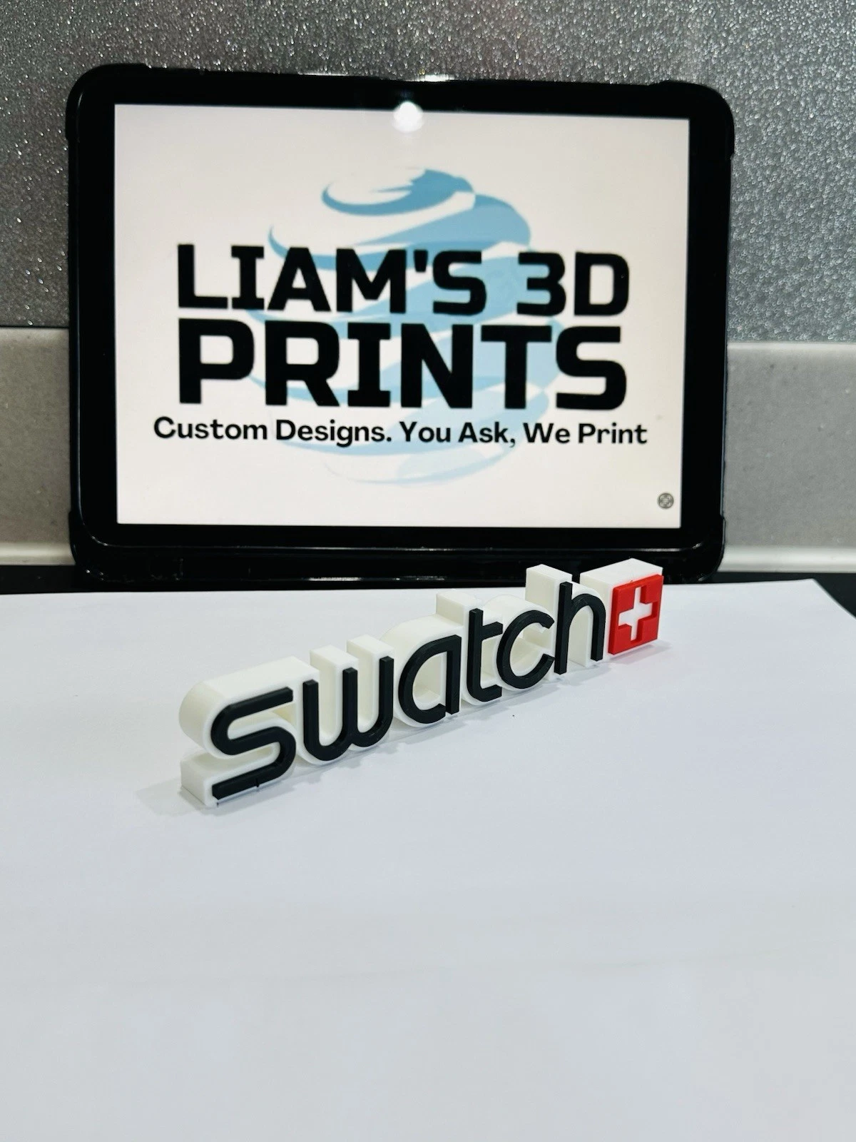 Decorative designer Swatch logo Sign Display Watch