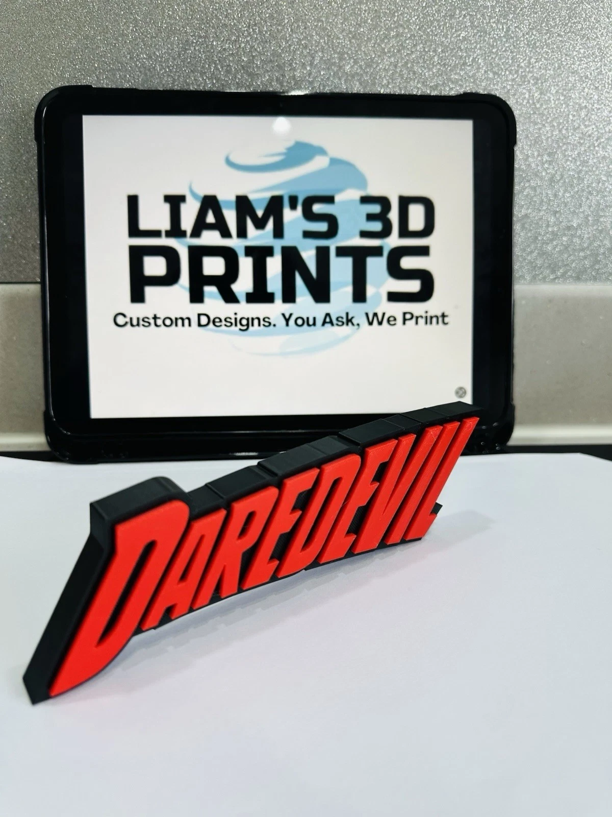 Decorative Daredevil Marvel Self Standing Logo Movie Character Shelf Display