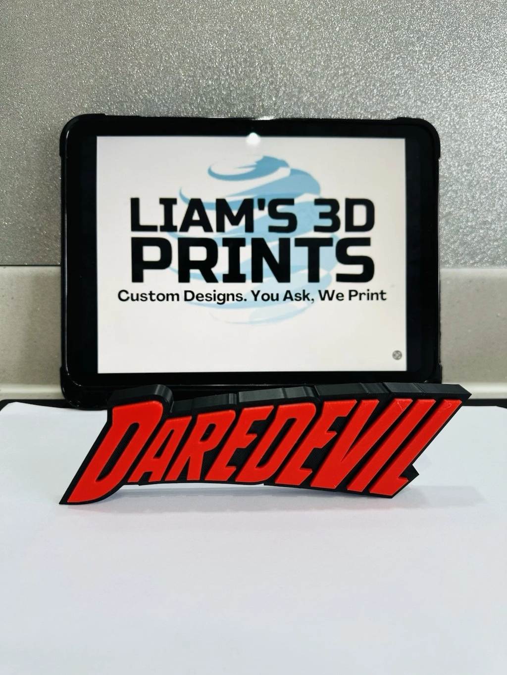 Decorative Daredevil Marvel Self Standing Logo Movie Character Shelf Display