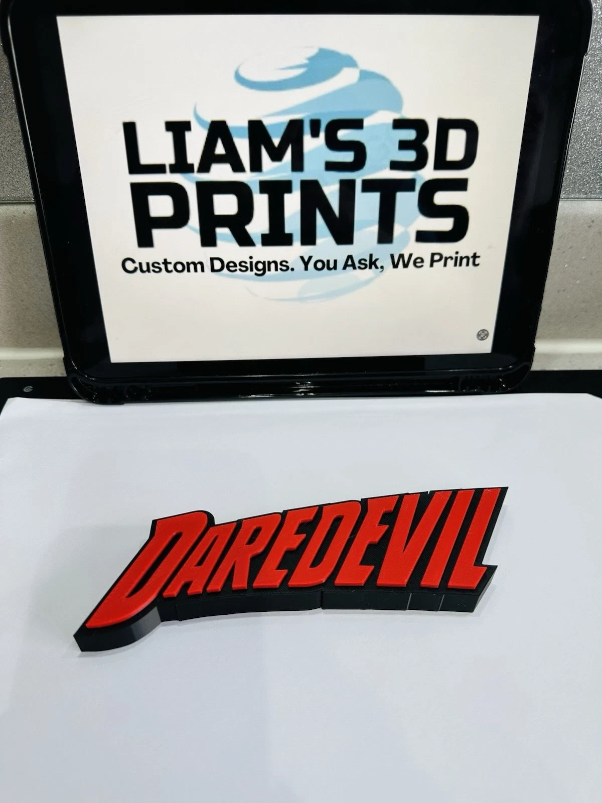Decorative Daredevil Marvel Self Standing Logo Movie Character Shelf Display