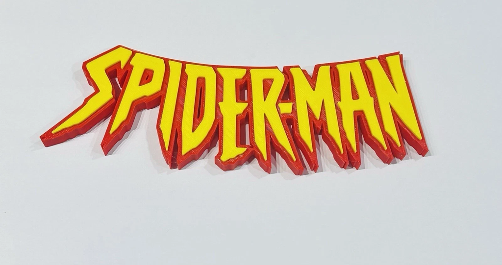 Decorative Spiderman Retro Self Standing Logo Marvel 3D Print