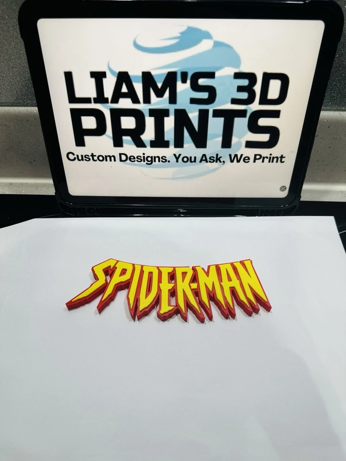 Decorative Spiderman Retro Self Standing Logo Marvel 3D Print
