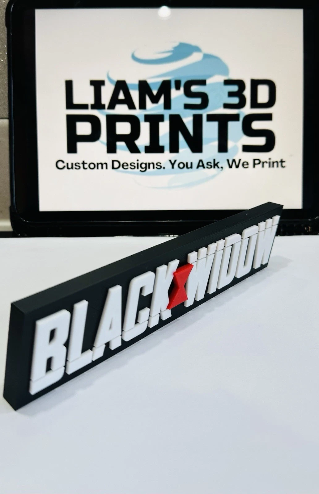 Decorative Marvel Black Widow Pop logo Wall Sign Display Funko