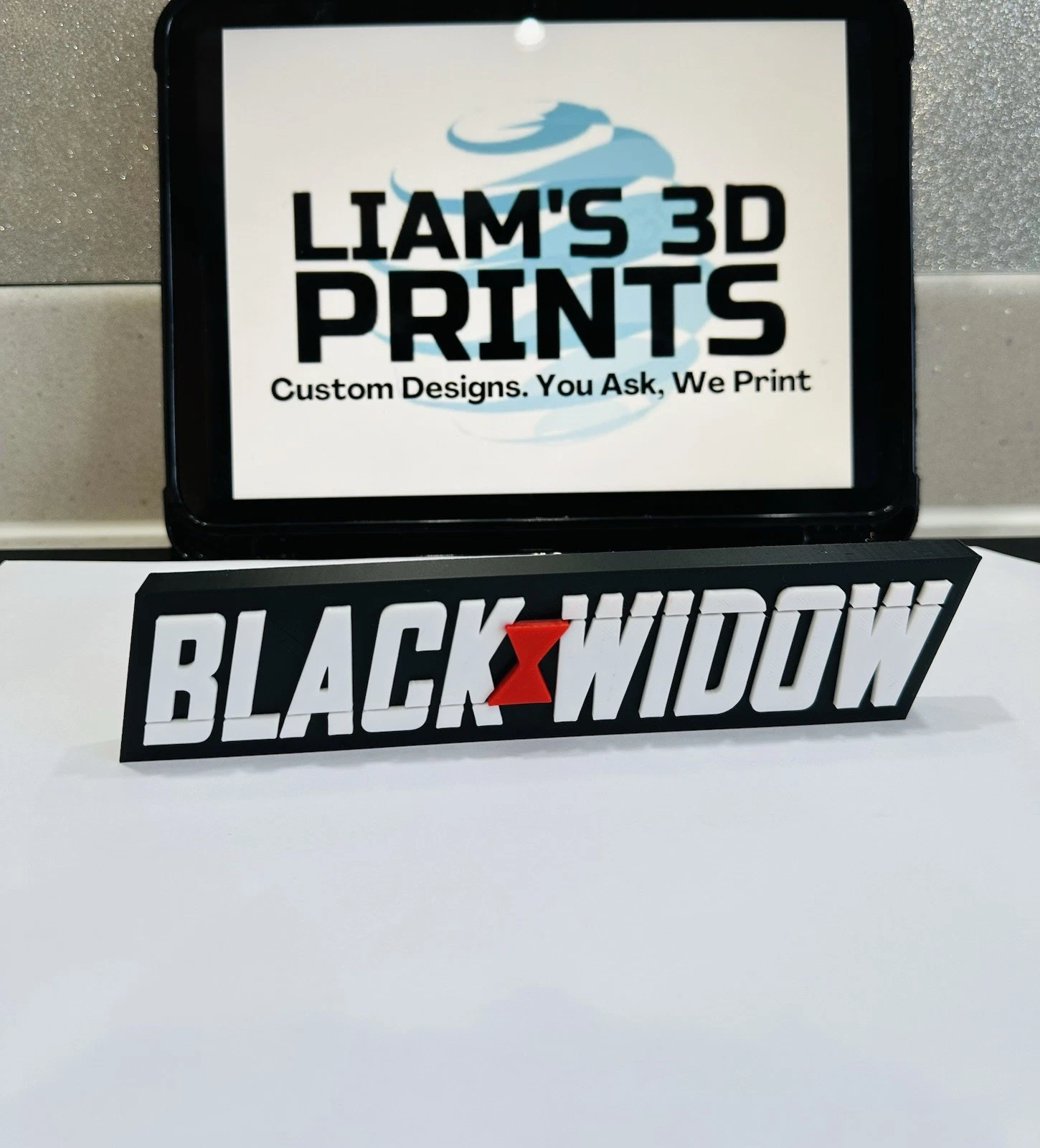 Decorative Marvel Black Widow Pop logo Wall Sign Display Funko