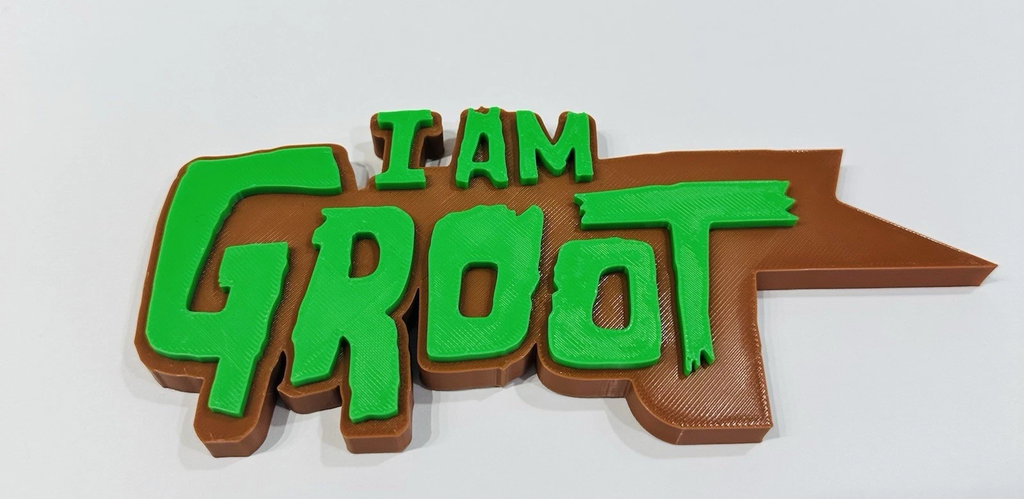 Decorative I am Groot Marvel 3D logo Sign Display Small 20 Cm X 10cm Pops