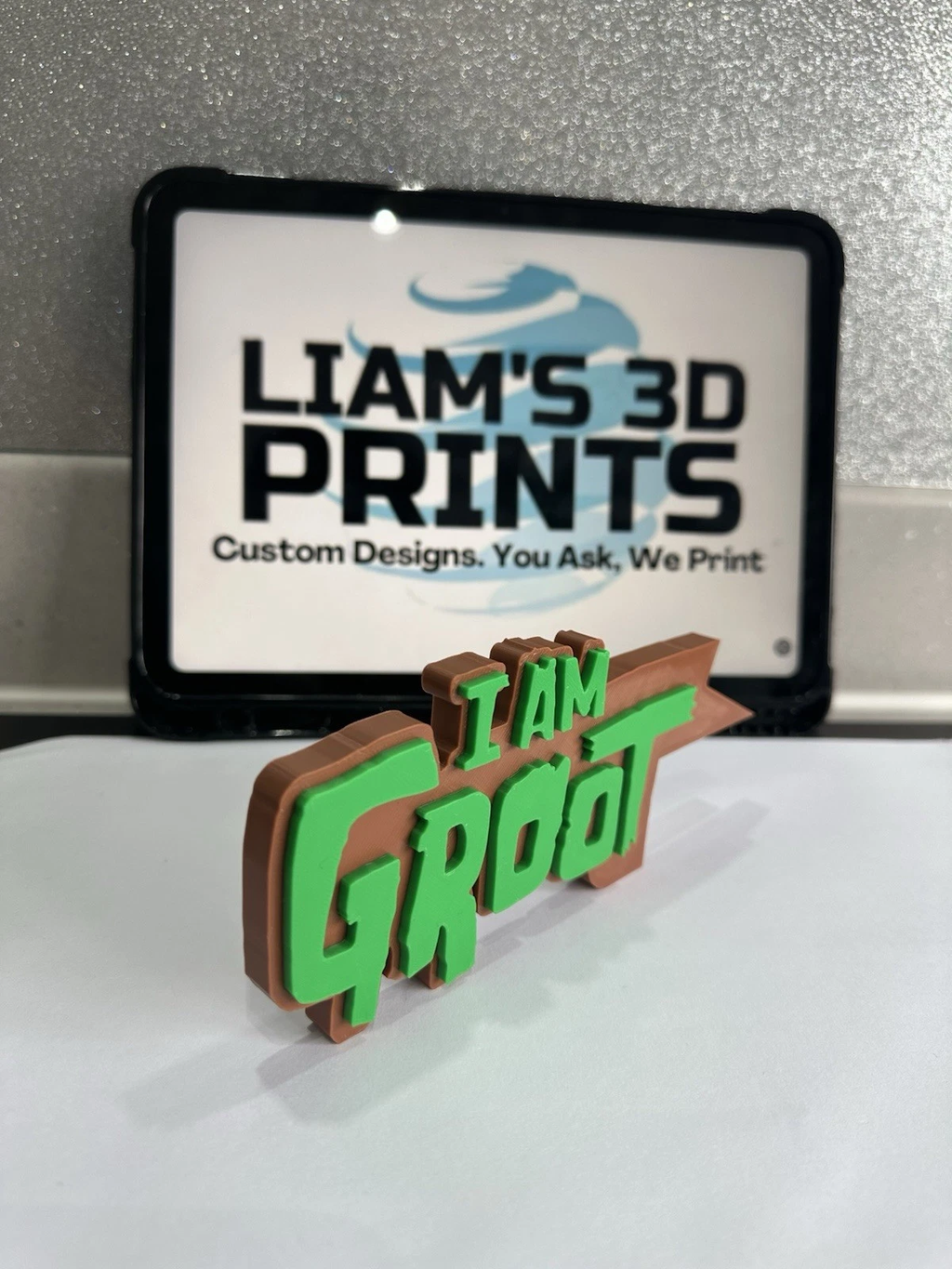 Decorative I am Groot Marvel 3D logo Sign Display Small 20 Cm X 10cm Pops
